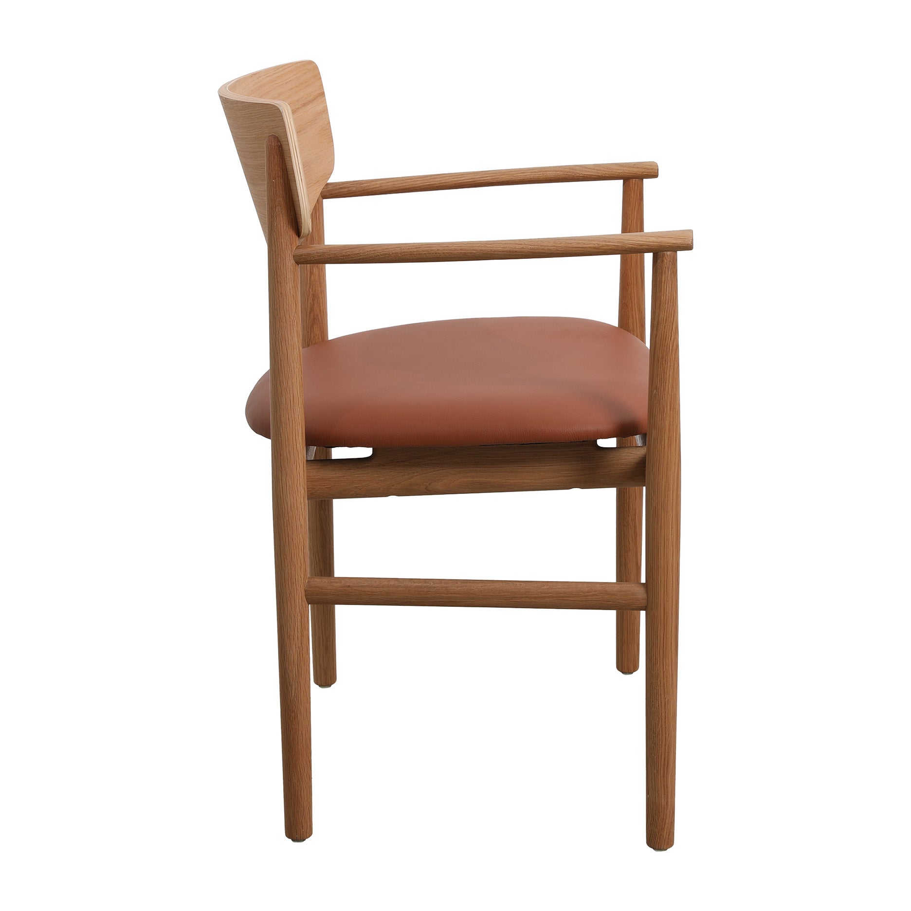 Celeste spisebordsstol m. armlæn - Læder